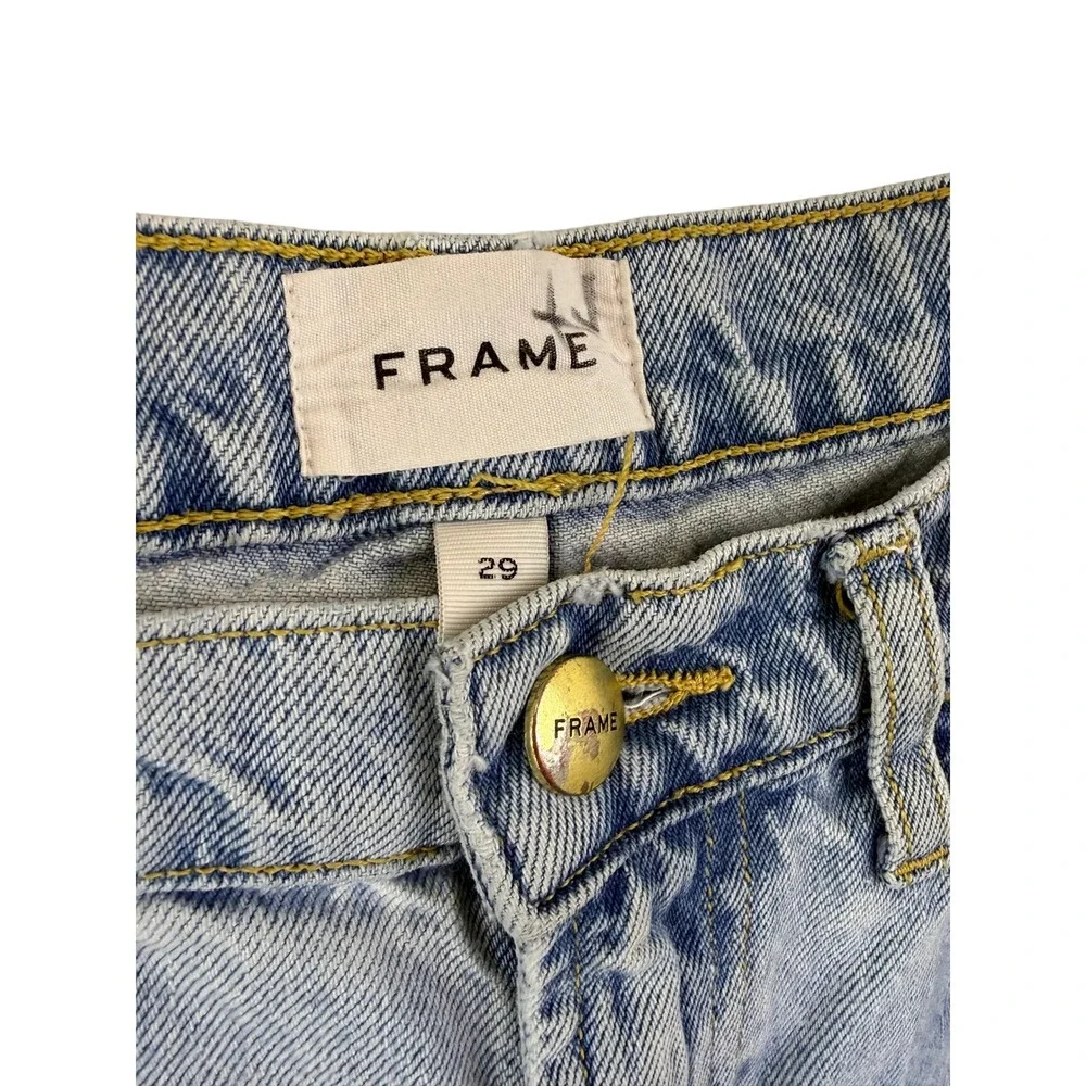 FRAME High Rise‎ Straight Leg Jeans Light Wash Cotton Lyocell NCSTTD02 MEN 29